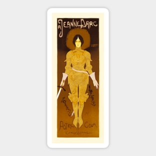 Astre Cola as Jeanne D' Arc Theatre Advertisement Wall Art 1896 by Georges de Feure Sticker